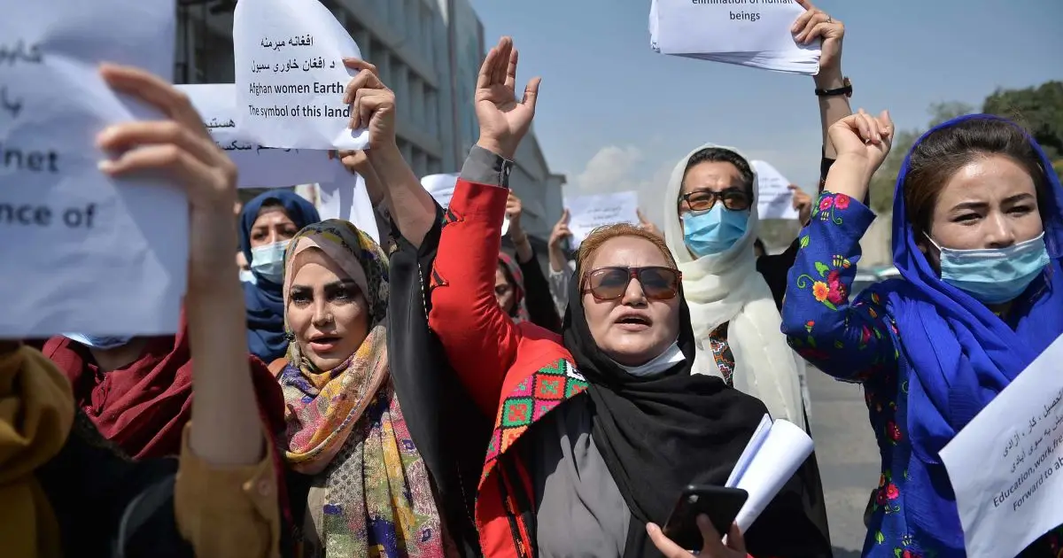 Women hold protest in Taliban-controlled Kabul for decision-making roles in Afghanistan